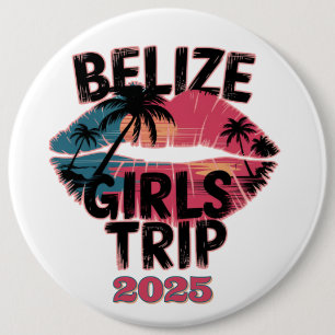 Belise Girls Trip Tropical Adventure 6 Cm Round Badge