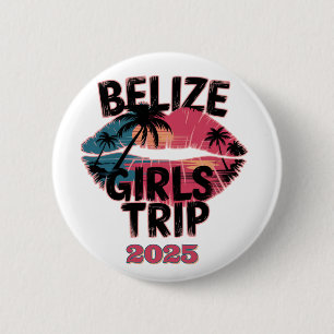 Belise Girls Trip Tropical Adventure 6 Cm Round Badge