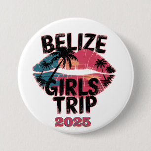 Belise Girls Trip Tropical Adventure 7.5 Cm Round Badge