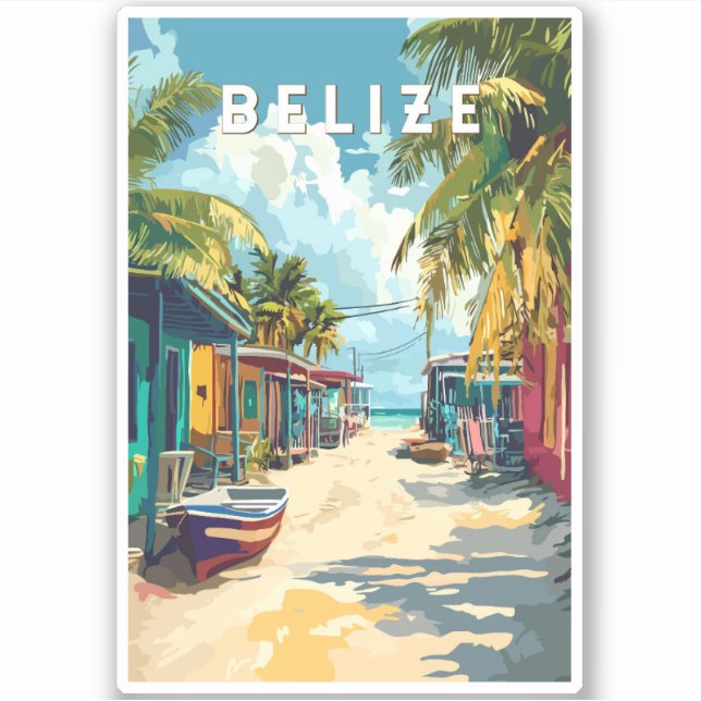 Belise Illustration Travel Art Vintage (Front)