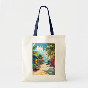 Belise Illustration Travel Art Vintage Tote Bag