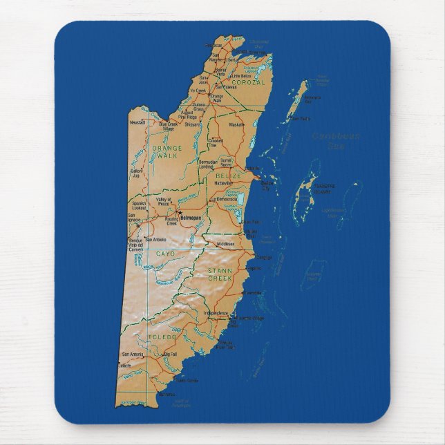 Belise Map Mousepad (Front)