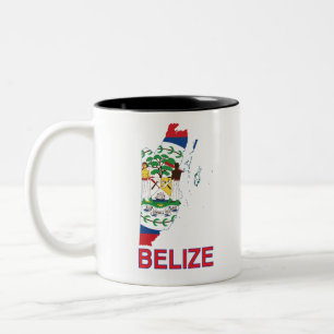 Belise Map Two-Tone Coffee Mug