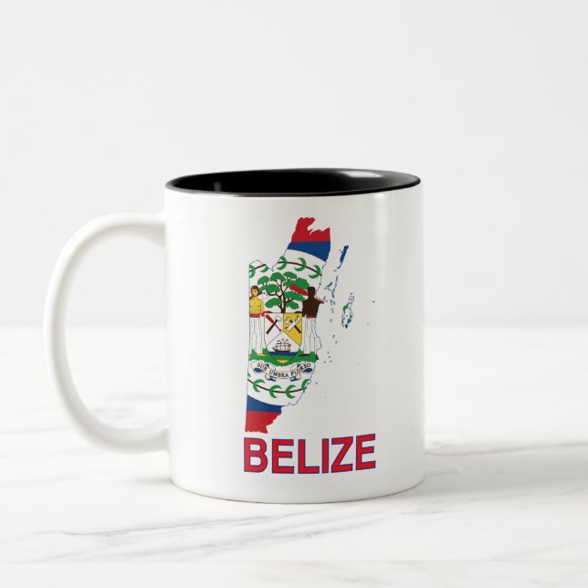 Belise Map Two-Tone Coffee Mug (Left)