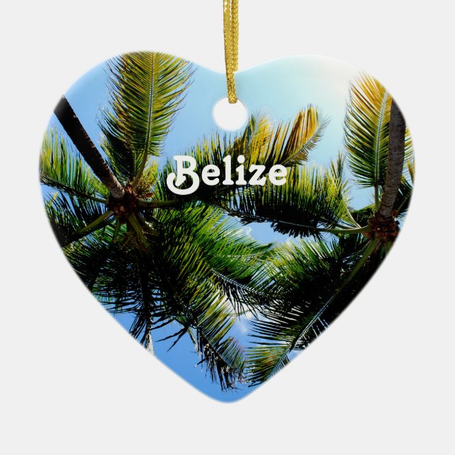 Belise Palm Trees Ceramic Tree Decoration (Front)