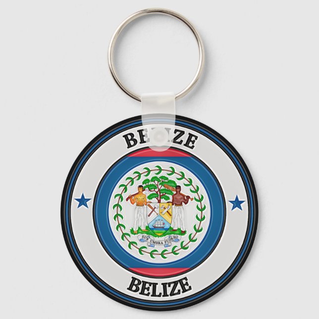 Belise  Round Emblem Key Ring (Front)