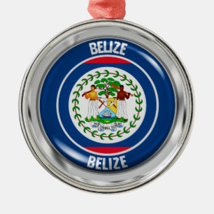 Belise Round Emblem Metal Ornament