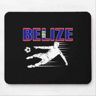Belise Soccer Fans Jersey Proud Belizean Footll Su Mouse Pad