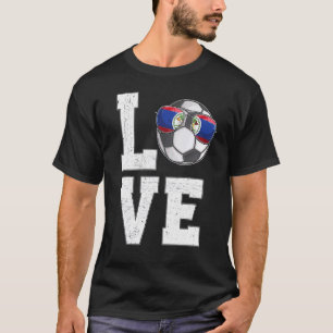 Belise Soccer Love Belizer Fan Flag T-Shirt