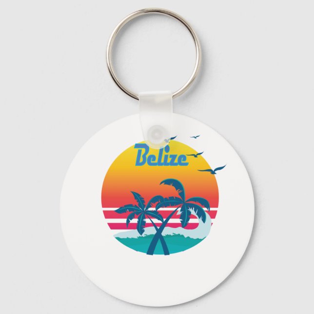 Belise, summer retro vintage key ring (Front)