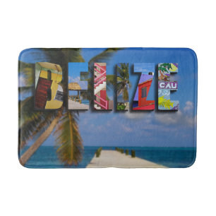 Belise Tropical Beach Blue Ocean Travel Photo Bath Mat