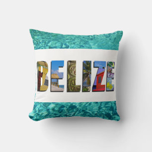 Belise Tropical Beach Blue Ocean Travel Photos Cushion