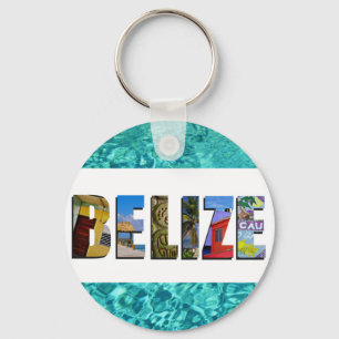 Belise Tropical Beach Blue Ocean Travel Photos Key Ring