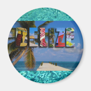 Belise Tropical Beach Blue Ocean Travel Photos Magnet
