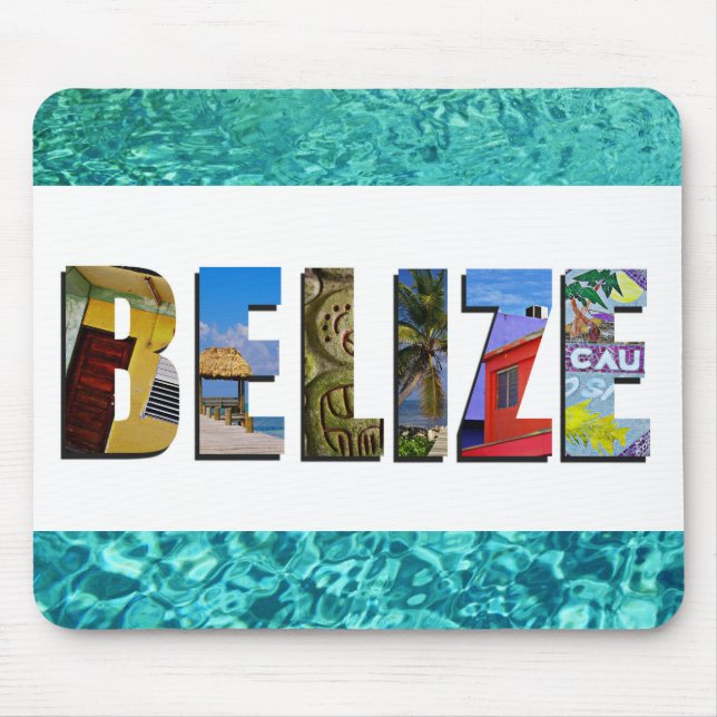 Belise Tropical Beach Blue Ocean Travel Photos Mouse Pad (Front)