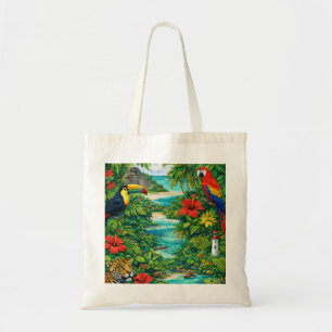 Belise Tropical Jungle Beach Wildlife Tote Bag