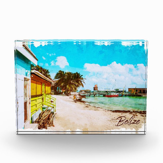 Belise Tropical Paradise Travel Photo Block (Front)