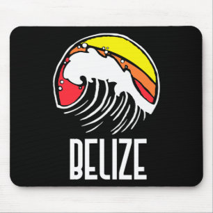 Belise Vintage 80s Retro Surfing Beach Wave Graphi Mouse Pad