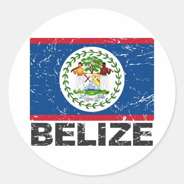 Belise Vintage Flag Classic Round Sticker (Front)
