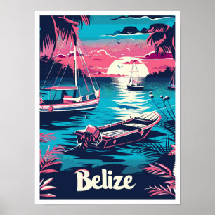Belise Vintage Travel Illustration Poster