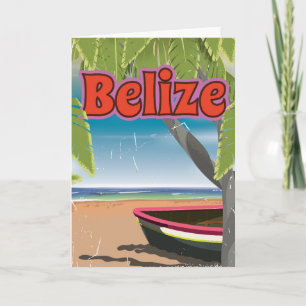 Belise vintage vacation poster holiday card