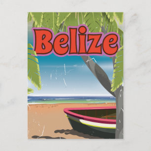 Belise vintage vacation poster postcard