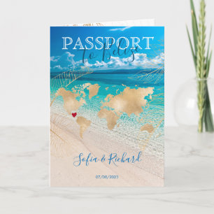 Belise Wedding Destination Passport  Map QR code Invitation