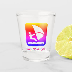 Belise Windsurfing (Glover's Reef Atoll) Rainbow Shot Glass