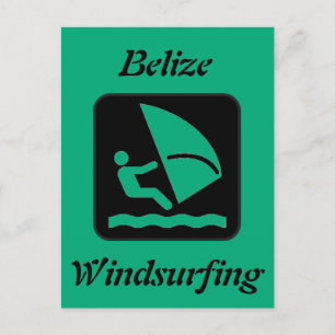 Belise Windsurfing (Long Caye Glover's Reef Atoll) Postcard