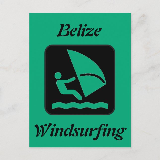Belise Windsurfing (Long Caye Glover's Reef Atoll) Postcard (Front)