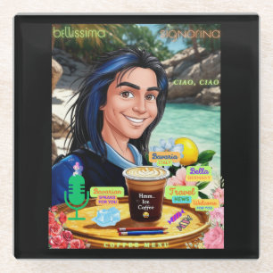 Belissima. Glass Coaster