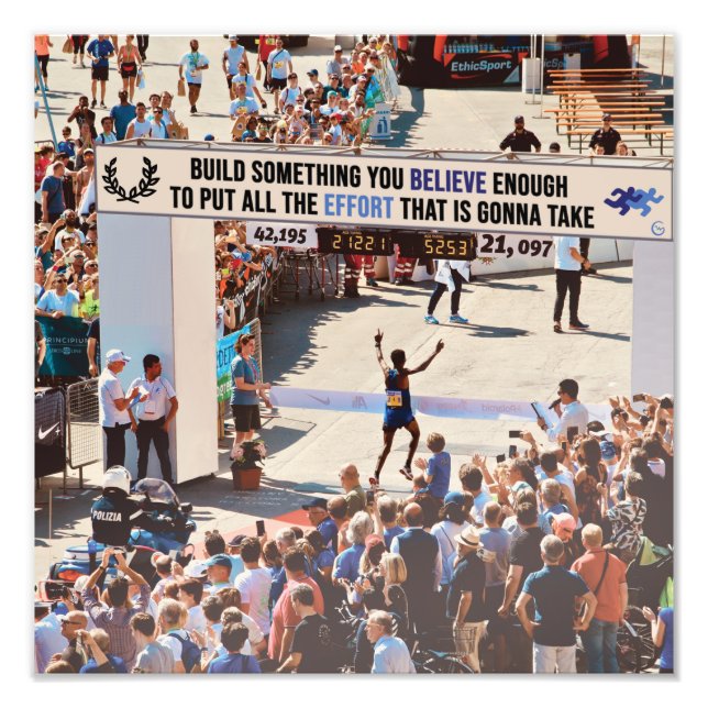 Belive enough to put all the effort photo print (Front)