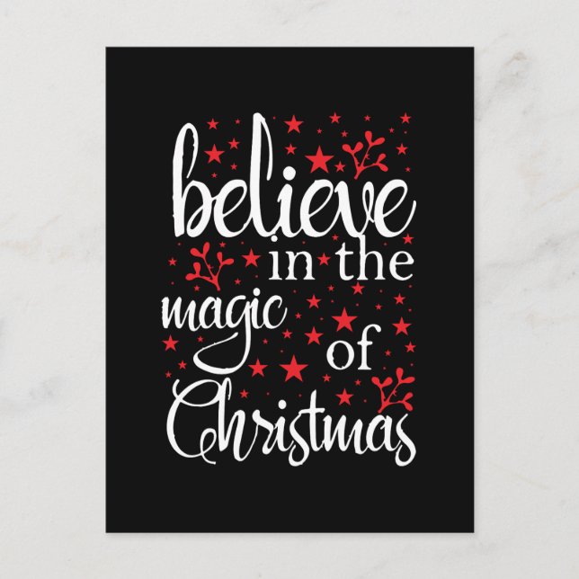 Belive in The Magic Of Christmas Postcard (Front)