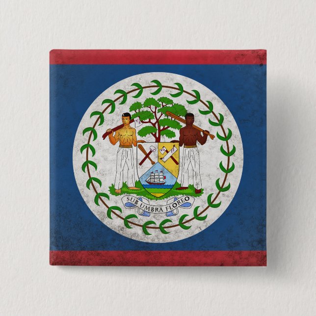 Belize 15 Cm Square Badge (Front)