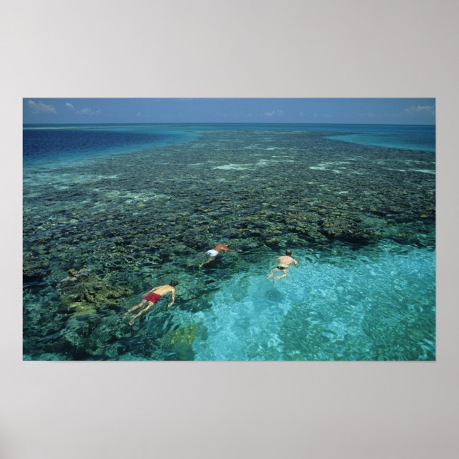 Belize, Barrier Reef, Lighthouse Reef, Blue Poster (Front)