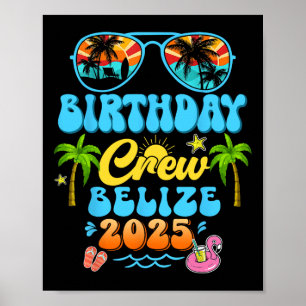 Belize Birthday Crew Vacation Cruise 2025 Summer G Poster