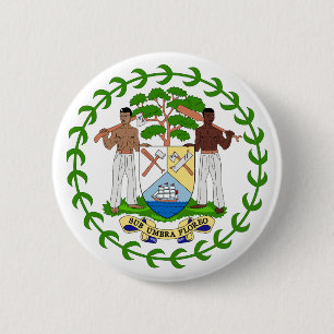 Belize country coat arms symbol emblem flag 6 cm round badge