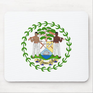 Belize country coat arms symbol emblem flag mouse pad