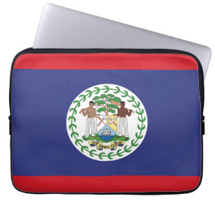 Belize Flag Laptop Sleeve