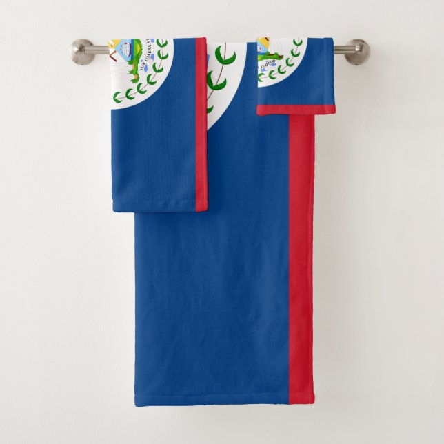 Belize flag Towel (Insitu)