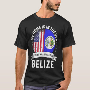 Belizean American Patriot Grown Proud Home USA Fla T-Shirt