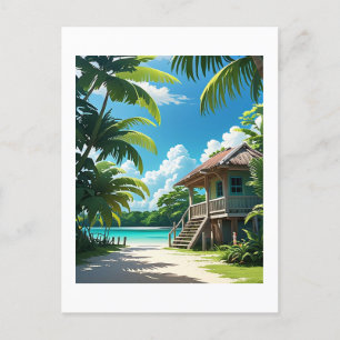 Belizean Bungalow Postcard