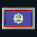 Belizean Flag Belt Buckle<br><div class="desc">The national flag of Belise.</div>