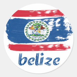 Belizean Flag designs Classic Round Sticker