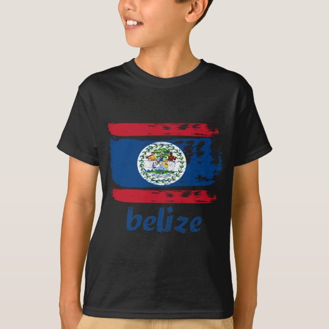 Belizean Flag designs T-Shirt (Front)