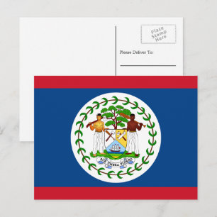 Belizean Flag, Flag of Belise Postcard
