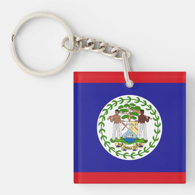 Belizean Flag Key Ring (Front)