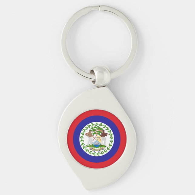 Belizean Flag Key Ring (Front)