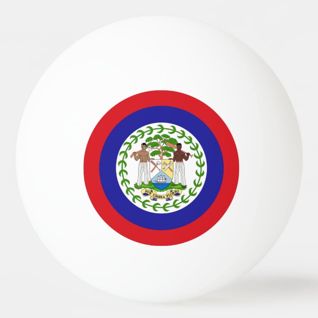 Belizean Flag Ping Pong Ball (Back)