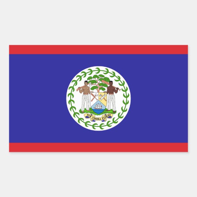 Belizean Flag Rectangular Sticker (Front)